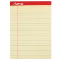 UNIVERSAL PAD LEGAL RULE LETTER PERFORATED YELLOW 1X